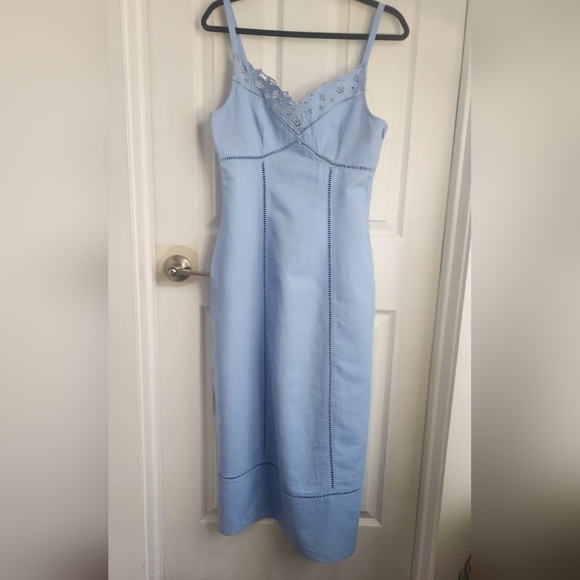 Madewell Sweetheart Midi Dress in Linen-Cotton Blend - Picture 3 of 10